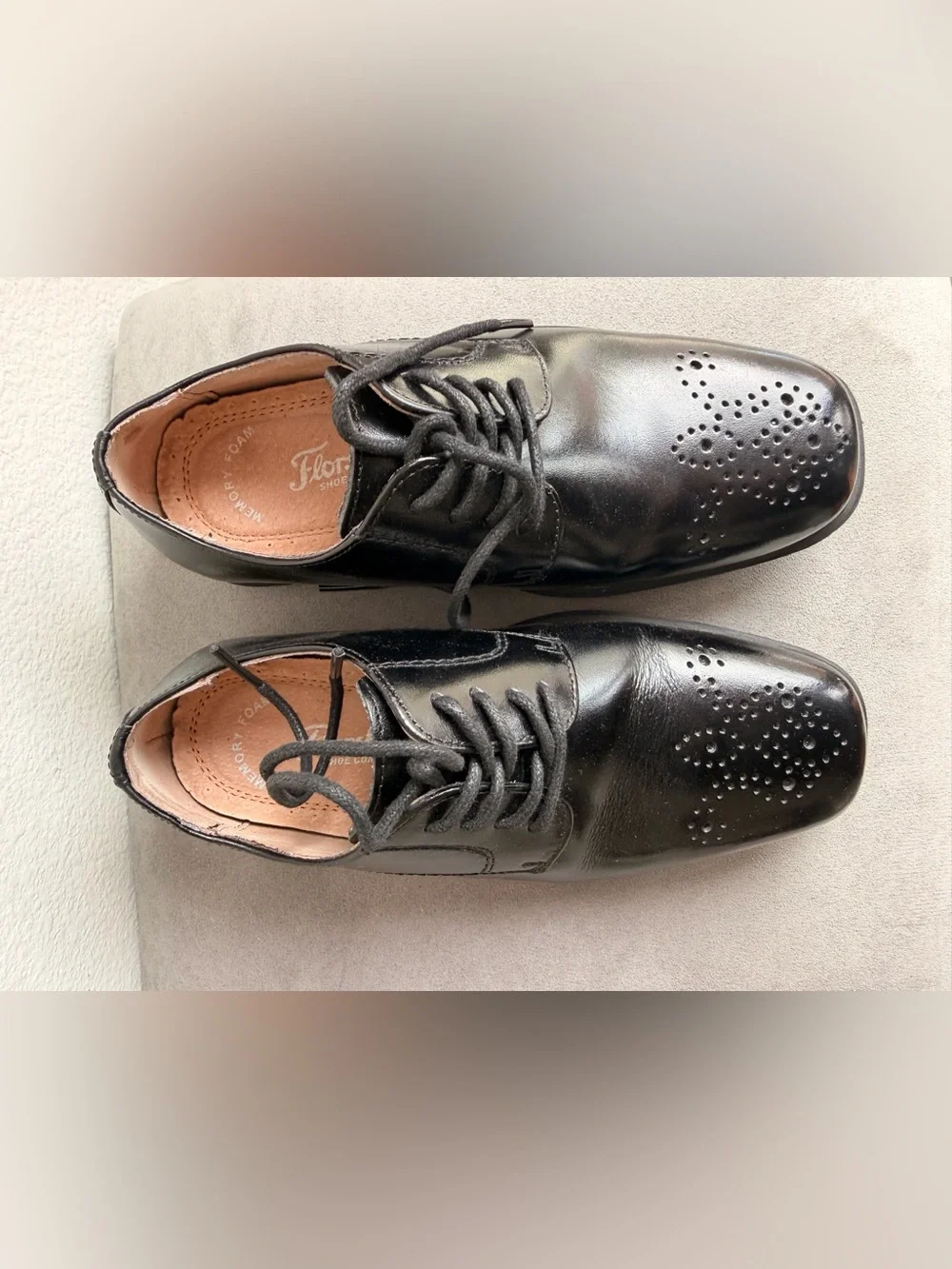 Boys  Black Leather Dress Oxfords
